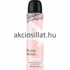 Playboy Play It Sexy 150ml 0% alumínium 24H női dezodor rózsaszín fekete csipkés dizájnnal akciosillat