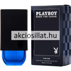 Playboy Make The Cover For Him EDT 100ml férfi parfüm kék üvegben fekete kupakkal és díszdobozzal akciosillat