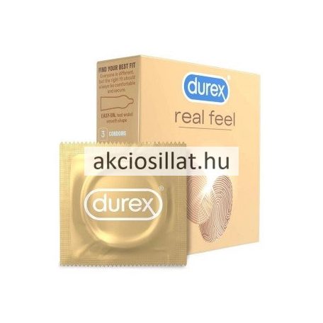 Durex Real Feel latexmentes óvszer 3db
