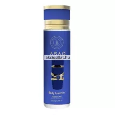 Body Luxuries Asad Blue 250ml férfi testpermet kék-arany flakonban, Asad Zanzibar jellegű illat.