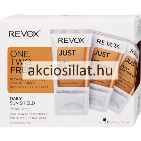 Revox Just Daily Sun Shield fényvédő arckrém csomag 3 x 30 ml