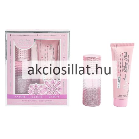 V.V.Love Dazzling Bling Pink Shimmery ajándékcsomag ( Parfüm EDP 30ml + Testápoló 50ml )