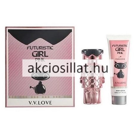 V.V.Love Futuristic Girl Pink ajándékcsomag ( Parfüm EDP 30ml + Testápoló 50ml )