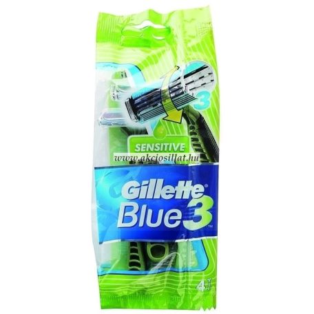 Gillette-Blue-3-Sensitive-eldobhato-borotva-4db-os