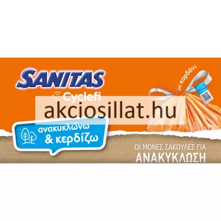 Sanitas összehúzható szemeteszsák 5 db 70x95cm 100L