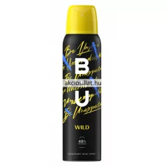 B.U. Wild 150ml-es női dezodor spray sárga és fekete mintás flakonban.