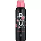 B.U. Absolute Me 150ml-es női dezodor spray elegáns fehér-fekete mintás flakonban.