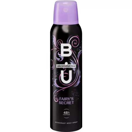 B.U. Fairy's Secret 150ml-es női dezodor spray titokzatos és édes illatjegyekkel.