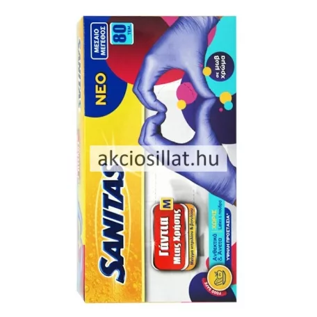 Ebruli Nitril púdermentes kék kesztyű L méret 100db