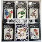 Gyerek tetoválás Tetováló matrica Virágos pillangó Kék