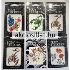   Gyerek tetoválás Tetováló matrica Virágos pillangó Kék