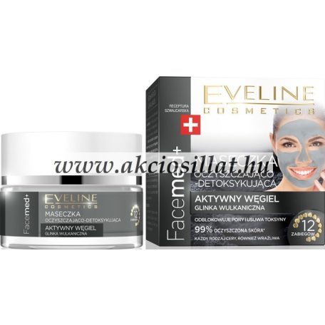 Eveline-Facemed-Tisztito-es-detoxikalo-arcmaszk-aktiv-karbonnal-50ml