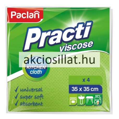 Paclan Practi Viscose univerzális törlőkendő 35x35cm 4db