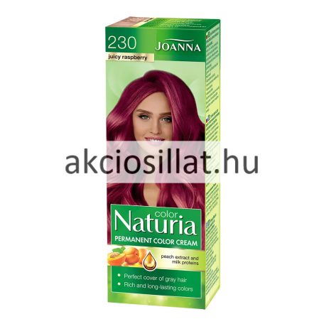 Joanna Naturia Permanent Color Cream 230 Lédús Málna Tartós Krémhajfesték 40+60g