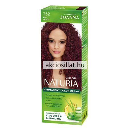 Joanna Naturia Permanent Color Cream 232 Érett Cseresznye Krémhajfesték 40+60g