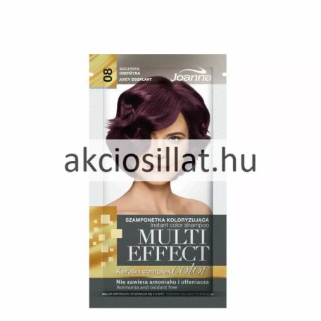 Joanna Multi Effect Keratin Complex Color 08 Juicy Eggplant Lédús Padlizsán hajszínező sampon 35g