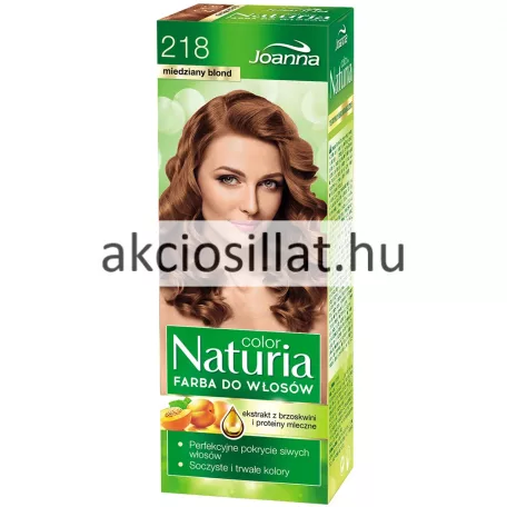 Joanna Naturia Permanent Color Cream 218 Réz Szőke Krémhajfesték 40+60g