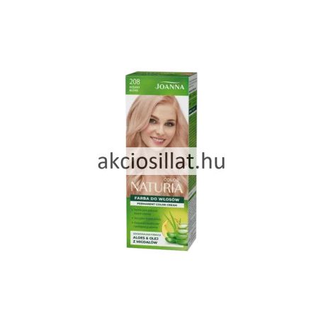 Joanna Naturia Permanent Color Cream 208 Rózsaszőke Tartós Krémhajfesték 40+60g