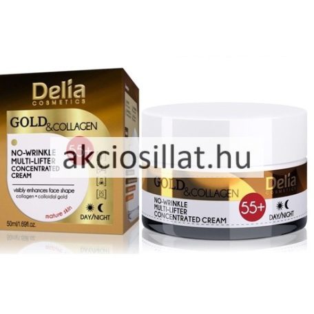 Delia Gold & Collagen ránctalanító krém lifting hatással 55+ 50ml