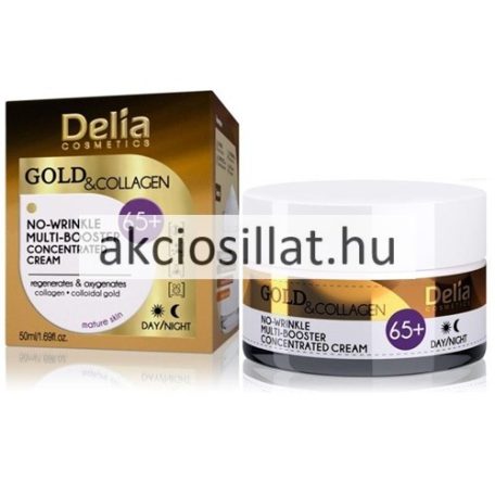 Delia Gold & Collagen ránctalanító krém regeneráló hatással 65+ 50ml