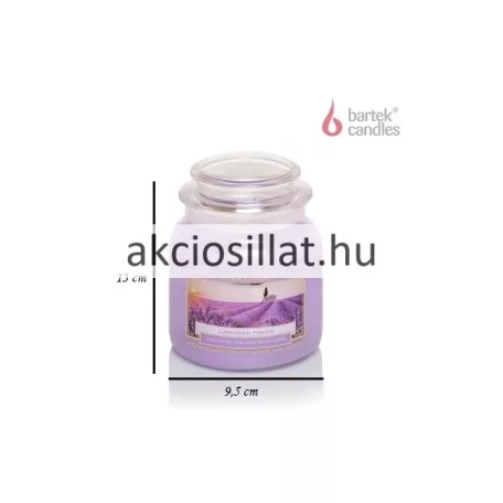 Bartek Candles Lavender Fields illatgyertya zárható üvegben 430g