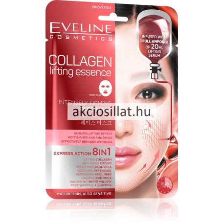 Eveline Koreai Textil Arcmaszk Intenzív Bőrfeszesítő Kollagénnel 20ml
