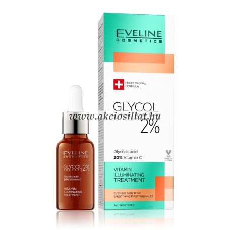 Eveline Glycol Therapy 2% Glikolsavas és c-vitaminos bőrfiatalító arcszérum 18ml