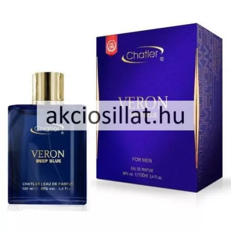Chatler CH Veron Deep Blue Men EDP 100ml férfi parfüm utánzat sötétkék üvegben és dobozban