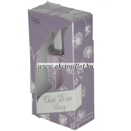 Chat D'or Lexy Women 30ml EDP parfüm lila virágmintás dobozban.