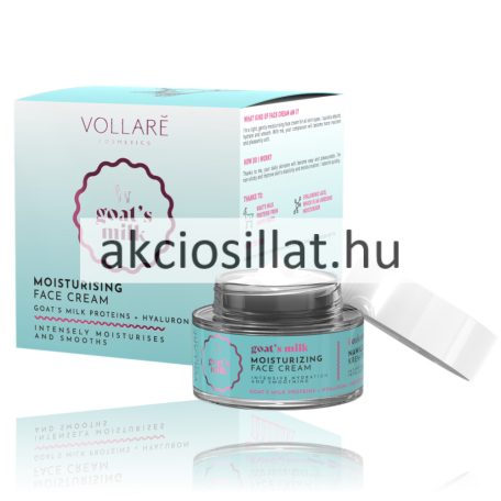 Vollaré Hyaluron Kecsketejes Intenzív Bőrhidratáló és Bőrkisimító Arckrém 50ml