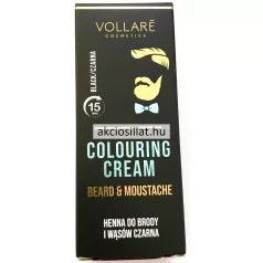 Vollaré Colouring Cream Black fekete szakáll és bajusz színező készlet kefével és aktivátorral.