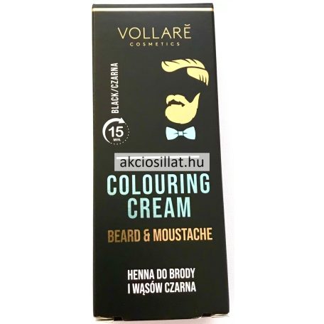 Vollaré Colouring Cream Black szakáll és bajusz színező krém Fekete 15ml + 15ml