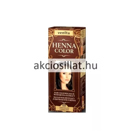 Venita Henna Color gyógynövényes krémhajfesték 115 Chocolate csokoládébarna árnyalatban 75ml dobozban