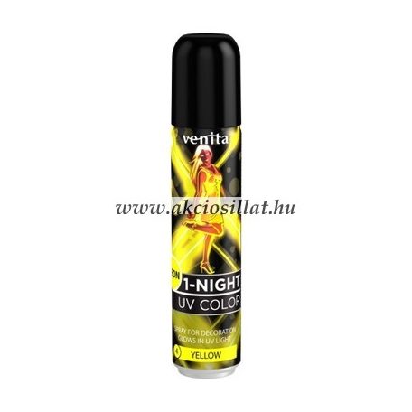 Venita-1-Night-UV-Neonfenyu-1-napos-kimoshato-ammoniamentes-hajszinezo-spray-50ml-4-Neon-Yellow
