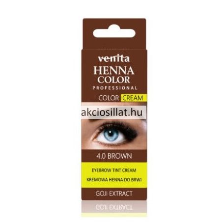 Venita Henna Color Tartós Szemöldök És Szempilla Krémfesték Világosbarna 2x15g