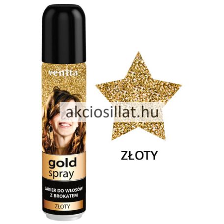 Venita Gold Spray hajlakk csillámporral 75ml