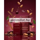 La Rive Soleil Rouge 90ml-es női parfüm álló letisztult szögletes matt bordó színű üvegflakonban előlapján fényes arany színű LA RIVE és SOLEIL ROUGE feliratokkal alul eau de parfum jelöléssel tetején kristályszerűen csiszolt teljesen átlátszó műanyag kupakkal valamint mellette jobbra a hozzá tartozó ugyanilyen mélybordó színű díszdobozzal melyen diszkrét sötétebb virágminták arany színű csíkozás és arany betűs feliratok láthatóak