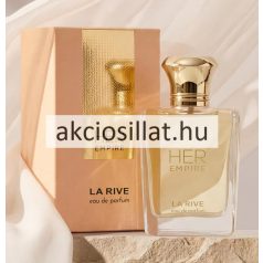 La Rive Her Empire 90ml EDP női parfüm elegáns átlátszó üvegben, arany és barna tónusokkal.