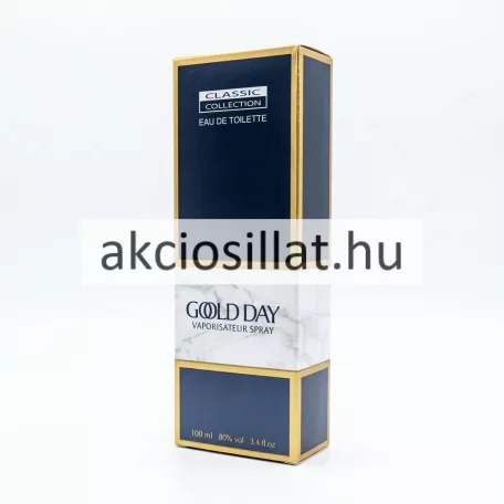 Classic Collection Gold Day EDT 100ml női parfüm aranykeretes sötétkék és márványmintás díszdobozzal akciosillat