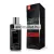 Chatler Armand Luxury Sport Men 100ml-es férfi parfüm hengeres fekete üvegben ezüst színű kupakkal fekete és vörös feliratokkal valamint mellette egy hozzá tartozó magas fekete díszdoboz vörös Sport felirattal