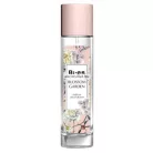 Bi-Es Blossom Garden 75ml deo natural spray üveg flakonban virágos mintával.
