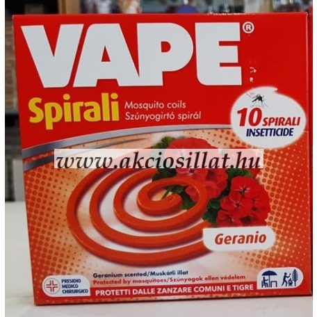 Vape Muskátli szúnyogirtó spirál 10db