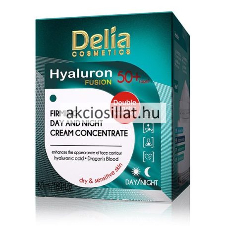 Delia Hyaluron Fusion Nappali és Éjszakai Arckrém Koncentrátum 50+ 50ml