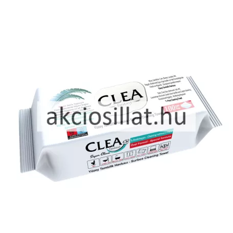 Clea Fantasy 100 darabos nedves univerzális tisztítókendő csomagolása fehér ecet és karbonát formulával.