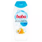 Baba kamilla és méz krémtusfürdő 400ml-es flakon sárga méz és fehér kamilla grafikával.