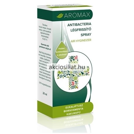 Aromax Antibacteria Légfrissítő Spray Eukaliptusz, borsosmenta, kakukkfű 20ml