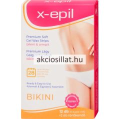   X-Epil Prémium Lágy Gélgyantacsíkok érzékeny bőrre bikinivonalra és hónaljra 12 db