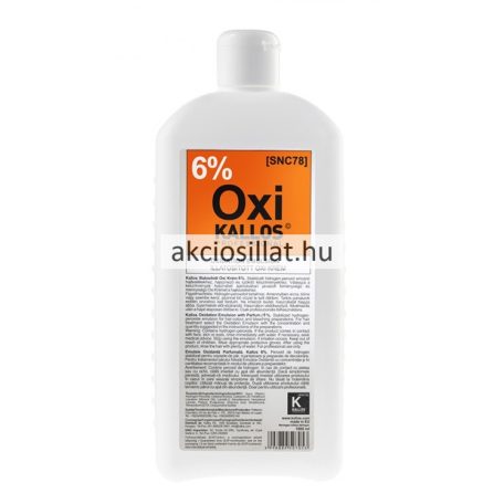 Kallos Illatosított Oxi Krém 6% 1L