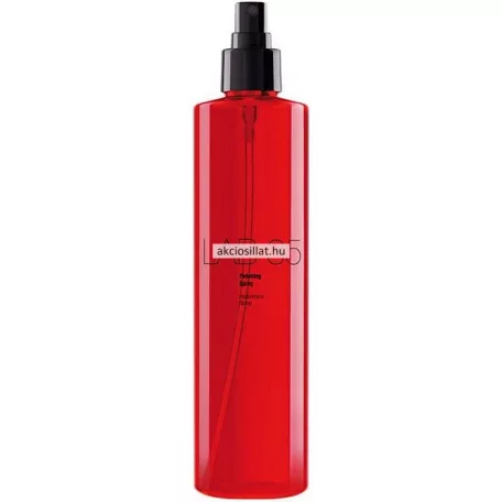 Kallos LAB 35 Finishing Spray 300ml-es hajformázó spray áttetsző, élénkpiros flakonja precíz fekete pumpás adagolófejjel.