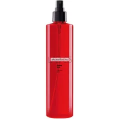 Kallos LAB 35 Finishing Spray 300ml-es hajformázó spray áttetsző, élénkpiros flakonja precíz fekete pumpás adagolófejjel.